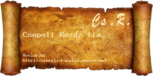 Csepeli Rozália névjegykártya
