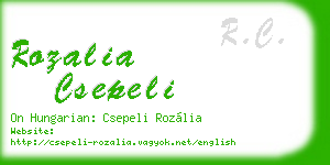 rozalia csepeli business card